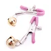 Unisex multicolor Coated Cloth-Pin Style Nipple Clamps med singel Bell Sex Flirt Clips BDSM Bondage Kit Slave Pig Training