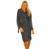 Vente en gros - Nouvelles femmes automne et hiver flanelle Pamas corail polaire longue robe de nuit vêtements de nuit col châle peignoir spa robes