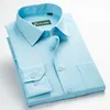 Atacado-2016 novo Chegada homens vestido camisas manga longa clássico homem sólido camisa colarinho colarinho regular-apto masculino roupas camisa masculina