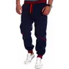 Pantalons pour hommes gros-hommes Joggers hommes pantalons 2021 piste couleur unie Harem hip-hop survêtements MU8633151