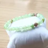 10 stycken grossistpar smycken 6mm naturlig ljusgrön sten med klart CZ boll pärlstav armband för flicka och kvinnors gåva