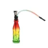 Retail/Whole Glass Leaf Water Pipe Colorful/White Frosted Smoking Pipe With Metal Screen Tobacco Pipe mouth tips Cleaner holder