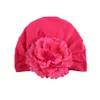 Babymeisje Zachte Katoen Beanie Zuigeling Bloemen Knoop Cap Hospital Hat Kid Headwarp Tulband Gloednieuw HJ122