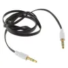 Bezpłatny kolorowy płaski makaron 3,5 mm aux audio kabla pomocniczego jack męski do męskiej wtyczki przewód stereo dla iPhone