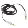 Gratis Färgrik Flat Nudel 3.5mm AUX Audio Auxiliary Cable Jack Man till Man Plug Stereo Cord Wire för iPhone