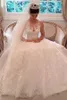 Skromne Koronkowe Aplikacje Suknie Ślubne 2017 Wiosna Summer Sheer Neck Bez Rękawów Suknie Ślubne Długość Piętro Wedding Vestidos Custom Made