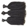 Cabelo humano em massa para mulheres negras, afro, encaracolado, peruano, 3 pacotes, trança em massa, sem trama, fdshine