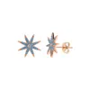 new arrive fashion jewelry mciro pave turquoise star north star studs rose gold silver stud earring