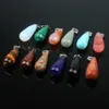 Colares de quartzo Multi Color Gota de Água Forma de Cura Chakra Facetada Gem Bead Stone Colar de Cristal Mulheres amante Da Menina presentes do Dia Dos Namorados