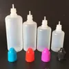 Flacons compte-gouttes en plastique vides E liquide PE 5 ml 10 ml 15 ml 20 ml 30 ml 50 ml 60 ml 100 ml 120 ml avec bouchons à l'épreuve des enfants