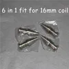 Outil de haute qualité GR2Titanium Nail 6 IN 1 fit 16 mm bobine Domeless Titanium Nails Bangers Pour Homme et Femme