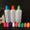 厚いプラスチック材料4oz ldpeプラスチックドロッパーボトル120mlの子どもの証明セーフティキャップとヒント