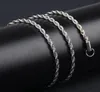 925 Sterling Silver Halsbandkedjor 4mm 16-30 tum Ganska söt Fashion Charm Rope Chain Halsband smycken Diy Accessories for Women Men