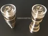 2016 Newest 6 In 1 Domeless Titanium Nail With Quartz Carb Cap Banger Titanium Nails 10mm 14mm 19mm Female Male Joint For Glass Bong