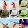 Nouvelle mode hommes femmes casquettes de soleil chapeaux de paille chapeau de paille doux en plein air avare bord chapeaux 6 couleurs choisir chapeaux de fête 4111