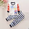 Set di abbigliamento per bambini Boy Cartoon Print Suits Girl T-Shirts Pantaloni Kids Striped Dot Tops Shorts Casual Toddler Bear Princess Cotton Outwears H37