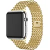 Canda d'oro per Apple Watch 38mm 40mm 42 mm 44 mm Gold Gold Nuovi perle in acciaio inossidabile di lusso per iwatch 2 3 4 Serie Serie Strap Acciaio Bra2875255