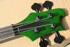 ¡Promoción! 4 cuerdas Trans Green 4003 Guitarra eléctrica Guitarra Black Hardware Triángulo MOP Innlay Increíble Guitarras China Envío gratis