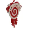 Lollipop -familj med 4 harts hänger julprydnader med glansigt baby ansikte som hantverk souvenir för personliga gåvor eller heminredning