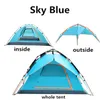 Camping Shotstent Öppnande Hydraulisk Automatisk Tält Camping Shelters Vattentät Sunny Double Deck Skyddande Utomhus Tält för 3-4 Person