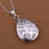 Digital heart shape 925 silver Necklace(with chain) 10 pieces a lot mixed style,cheap women's gemstone sterling silver Pendant Necklace EMP7