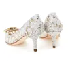 Elegant Beautiful Vogue Lace and Sheepskin Simple Style 6 cm & 8.5 cm High Heels Wedding Bridal Shoes