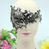 Luksusowy Laser Cut Metalowa Pół Twarzy Maska Z Dżetów Pretty Wenecki Masquerade Halloween Mardi Gras Costume Party Maska