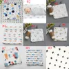 INS 2 layer Kids Blankets Winter Warm cotton Blankets infant Swaddling flower geometry print baby bed sheet Sleeping Bag 25 styles C2913