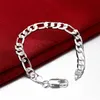 Yhamni Original Real Solid 925 Pure Silver Men Fashion Charm Bangle Luxury Wedding Jewelry Gift H2008219058