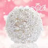 Perles De Luxe Bouquet Artificiel À La Main Cristal Ivoire Broche Bouquet 2018 Nouveaux Fleurs De Mariage Bouquets De Mariée221h