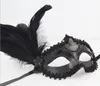 Maskarada maski mężczyźni i kobiety maska ​​maska ​​na wybiegu Maska z piór czarno -biała maska ​​para duża pływająca maska ​​do włosów