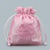 Petits sacs à cordon joyeux brodés en tissu satiné, sacs cadeaux pour bijoux de style chinois, pochette d'emballage, sachet de lavande, sac de rangement de parfum