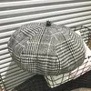 2017 Vinterull Plaid Beret Mössor för kvinnor Tweed Retro Artist Målare Kepsar Houndstooth Octagonal Beanies Hat