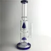 Bong colorido 18mm tubos de água de vidro com 14,5 polegadas 1 KG Foguete de luz azul Big Grosso Reciclador Heady Bonger Bongs para fumar