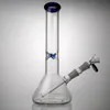Bongs El vaso de precipitados del diseño simple Bong Bong embriagador con 14.5 tubos de agua de cristal para fumar Downstem 4 labios coloreados