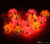 16 luces de cadena led de calabaza Halloween Naranja Calabaza luces led fantasma led iluminación de hadas 220V al por mayor