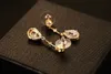 Women's Jewelry Fashion Earrings Luxury Water Drop Dangle Earrings Vintage Gold Plated Earrings Wedding Party Accessories