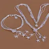 Kvinnors Sterling Silver Smycken Sats 6 Ställer mycket blandad stil EMS8, Fashion 925 Silver Halsband Armband Smycken Set Factory Direktförsäljning