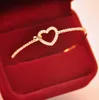 Heart Gold Crystal Bracelet For Women Love Charm Bangle Fashion New Korean Style Hot Sale Free Shipping