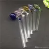 Hot koop kleurrijke rechte glas olie brander buizen aardbei vorm water roken glazen buizen roken accessoires