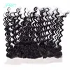 Human Hair Deep Curly Lace Frontal Closure 13X4 7A Malaysian Curly Hair Full Lace Frontal Closure Ear To Ear Prime