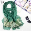 Silk Scarves Moda Okłady Panie Kobiety Wiosna Jesień Cukierki Kolor Szalik Wspaniały Szal Casual Moda Ring Akcesoria, Łatwe dopasowanie