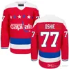 2016 Nieuwste 2015 VS Washington Capitals 77 TJ Oshie White Red Jerseys Ice Hockey Jersey Mens Mode All Gestikt 100% Polyester