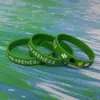 100 pièces de haute qualité autisme en creux et rempli d'encre Bracelets en caoutchouc silicone bracelets pour cadeaux promotionnels SS001224T