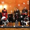 Merry Christmas Wall Sticker DIY Windbells Wall Snowflake Cabin Snowman Window Stickers Ornaments Decorations Drop Ship