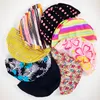 Bonnets de bain en Nylon et Spandex pour hommes et enfants, plusieurs couleurs et designs, élastiques, taille libre, couleur aléatoire