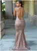 Luxurious Blush Sequins Keyhole Back Party Gown Summer Sleeveless Floor Length Maxi Dresses women robe longue de soiree