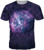 2017 Hombres de la moda 3D Galaxy Imprimir camiseta Street Wear Tee Tallas grandes mangas cortas O-cuello Tops