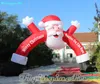 Świąteczne oświetlenie na świeżym powietrzu Inflatible Santa Archway 6M RGB Air Blown Drzwi Świętego Mikołaja z niestandardowym drukiem do dekoracji wejściowej 32