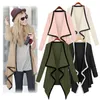 Wholesale- New Arrival Fashion Women's Asymmetric Cape Womans Poncho Top Cardigan Long Sleeve Coat High Street Sweater For Autumn Spring